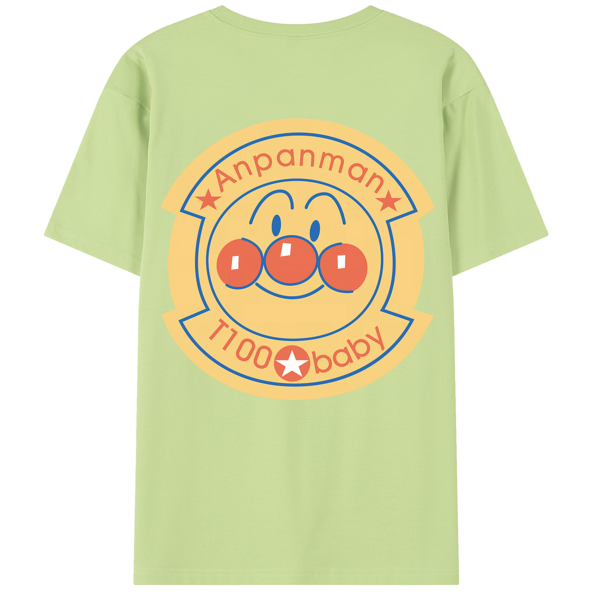 （画像用） アンパンマン Anpanman 綿100％半袖Tシャツ（背面プリント）